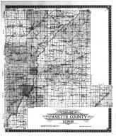 Fayette County Outline Map, Fayette County 1915
